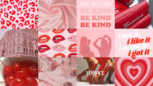 Pink Aesthetic Pink Elements Collage For Computer Wallpaper