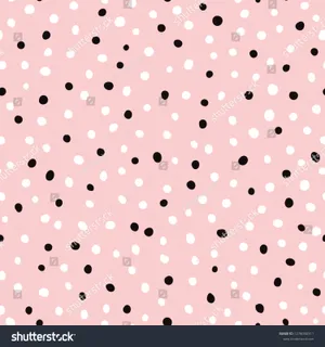 Pink And Black Polka Dots Pattern Stock Vector Wallpaper