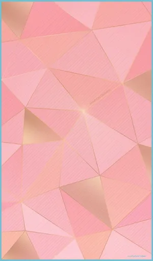 Pink And Gold Geometric Pattern Wallpaper