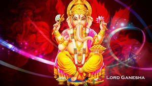 Pink And Gold Panjakajam Dothi Ganesh Desktop Digital Art Wallpaper