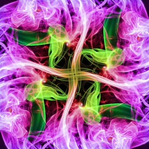 Pink And Green Smoke Wallpaper