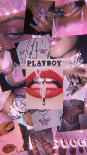 Pink Baddie Bling Background Wallpaper