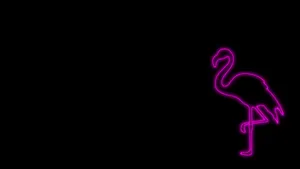 Pink Black Flamingo Art Wallpaper