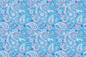 Pink Blue Paisley Wallpaper