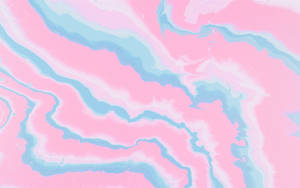Pink & Blue Waves Abstract Wallpaper