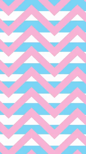 Pink Blue Zigzag Wallpaper