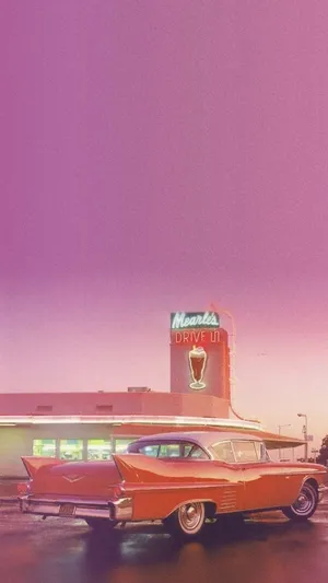 Pink Cadillac Vintage Car Wallpaper