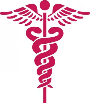 Pink Caduceus Medical Symbol Wallpaper