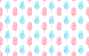Pink Cotton Candy In Yellow Wallpaper
