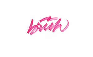Pink Cursive Font Bruh Reaction Wallpaper