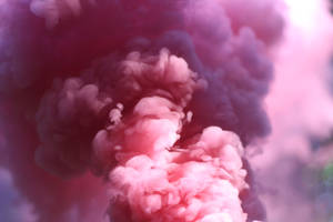 Pink Dense Smoke Explosion Wallpaper