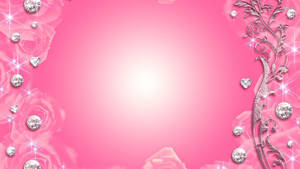 Pink Diamond Roses Art Wallpaper