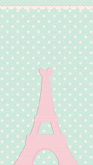 Pink Eiffel Kawaii Iphone Art Wallpaper