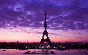 Pink Eiffel Tower Sunrise Wallpaper