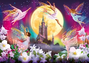 Pink Fairy Castle Fairytale Wallpaper