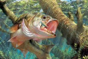 Pink Fin Pike Fish Wallpaper
