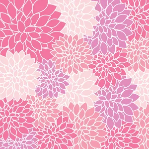 Pink Floral Mosaic Wallpaper
