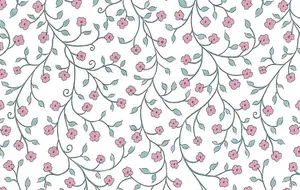 Pink Floral Vines Wallpaper