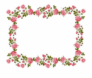 Pink Flower Border Clipart Wallpaper