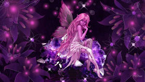 Pink Flower Fairy Wallpaper