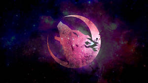 Pink Galaxy Wolf Art Wallpaper