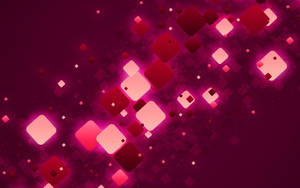 Pink Glowing Squares Digital Art Wallpaper