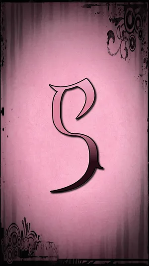 Pink Gothic S Alphabet Wallpaper