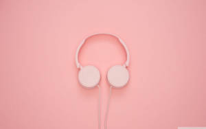 Pink Headphone Aesthetic Mac Wallpaper