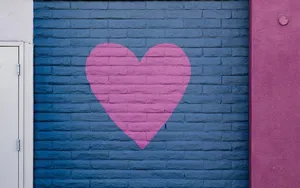 Pink Heart Wall Art Wallpaper