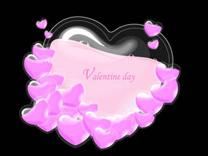 Pink Hearts And Love For Valentines Wallpaper