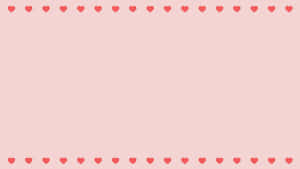 Pink Hearts Border Background Wallpaper