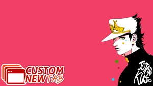 Pink Jotaro Kujo Art Wallpaper