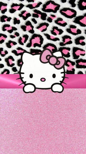 Pink Leopard Hello Kitty Wallpaper