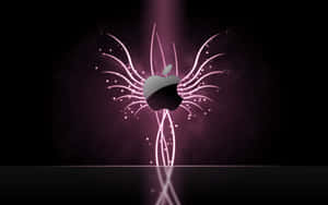 Pink Light String Structure Cool Mac Logo Wallpaper
