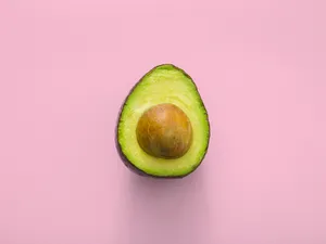 Pink Minimal Avocado Wallpaper