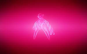 Pink Minimalist Deoxys Wallpaper