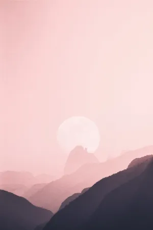 Pink Moon Illuminating The Night Sky Wallpaper