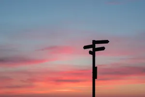 Pink Orange Sky Wide Wallpaper