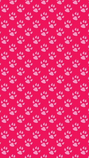 Pink Paw Prints Wallpaper