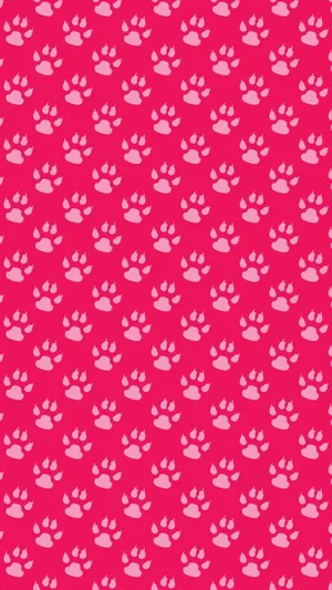 Pink Paw Prints Wallpaper