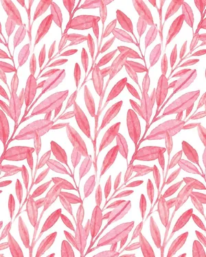 Pink Reef Watercolor Art Wallpaper