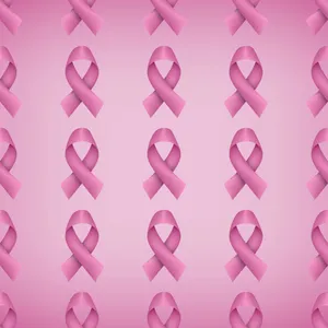 Pink Ribbon Emblem For Breast Cancer Awareness Wallpaper