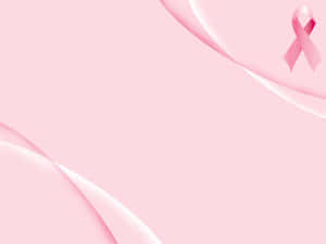 Pink Ribbon On Wooden Background Wallpaper