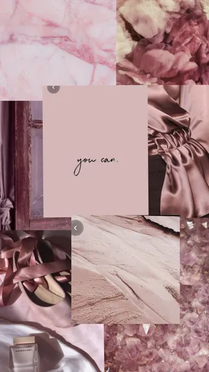 Pink Rose Gold Collage Wallpaper