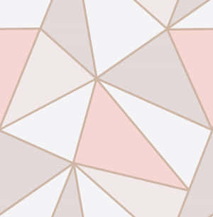 Pink Rose Gold Geometric Pattern Wallpaper