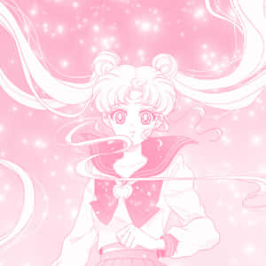 Pink Sailor Moon Portrait Wallpaper