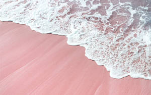 Pink Sand Ocean Waves Wallpaper