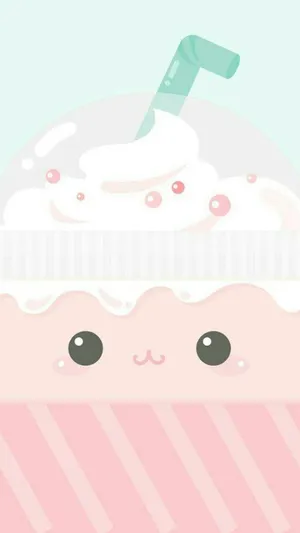 Pink Soda Kawaii Iphone Art Wallpaper