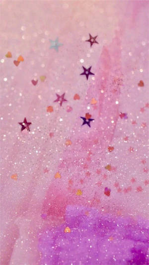 Pink Star For Girl Phone Screen Wallpaper