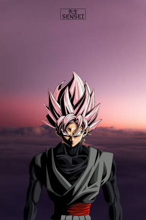 Pink Sunset Black Goku Rose 4k Wallpaper